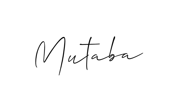 It looks lik you need a new signature style for name Mutaba. Design unique handwritten (Allison_Script) signature with our free signature maker in just a few clicks. Mutaba signature style 2 images and pictures png