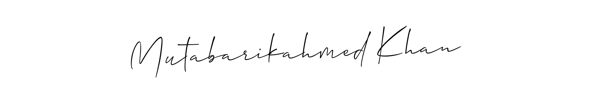 Once you've used our free online signature maker to create your best signature Allison_Script style, it's time to enjoy all of the benefits that Mutabarikahmed Khan name signing documents. Mutabarikahmed Khan signature style 2 images and pictures png