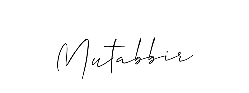 The best way (Allison_Script) to make a short signature is to pick only two or three words in your name. The name Mutabbir include a total of six letters. For converting this name. Mutabbir signature style 2 images and pictures png