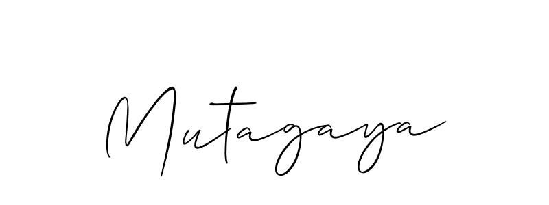 How to Draw Mutagaya signature style? Allison_Script is a latest design signature styles for name Mutagaya. Mutagaya signature style 2 images and pictures png