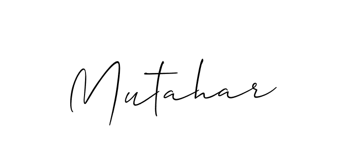 Make a beautiful signature design for name Mutahar. With this signature (Allison_Script) style, you can create a handwritten signature for free. Mutahar signature style 2 images and pictures png