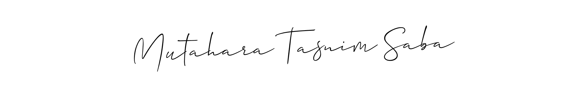 Here are the top 10 professional signature styles for the name Mutahara Tasnim Saba. These are the best autograph styles you can use for your name. Mutahara Tasnim Saba signature style 2 images and pictures png