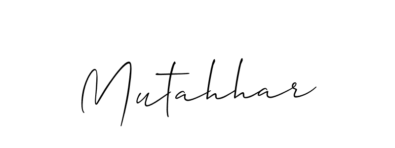 How to make Mutahhar name signature. Use Allison_Script style for creating short signs online. This is the latest handwritten sign. Mutahhar signature style 2 images and pictures png