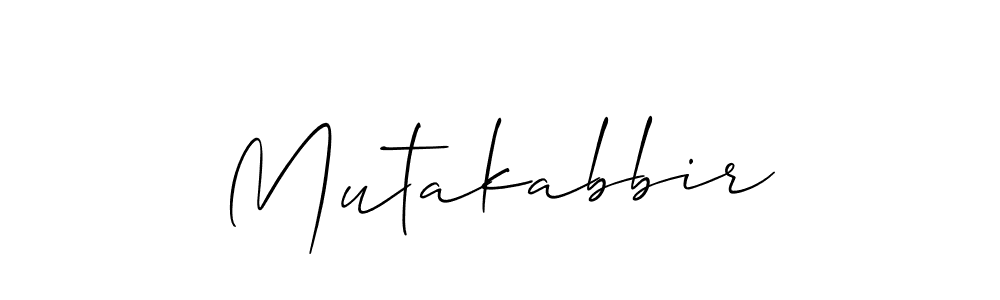 Mutakabbir stylish signature style. Best Handwritten Sign (Allison_Script) for my name. Handwritten Signature Collection Ideas for my name Mutakabbir. Mutakabbir signature style 2 images and pictures png