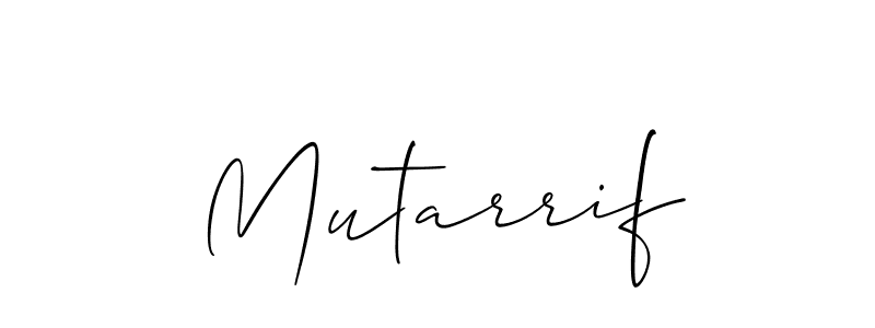 How to make Mutarrif name signature. Use Allison_Script style for creating short signs online. This is the latest handwritten sign. Mutarrif signature style 2 images and pictures png