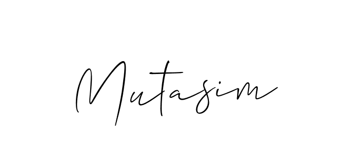 It looks lik you need a new signature style for name Mutasim. Design unique handwritten (Allison_Script) signature with our free signature maker in just a few clicks. Mutasim signature style 2 images and pictures png