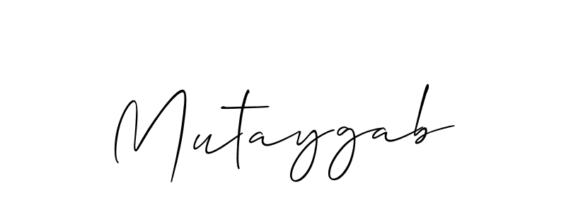 Mutaygab stylish signature style. Best Handwritten Sign (Allison_Script) for my name. Handwritten Signature Collection Ideas for my name Mutaygab. Mutaygab signature style 2 images and pictures png