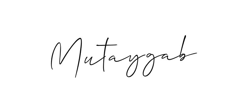 Mutaygab stylish signature style. Best Handwritten Sign (Allison_Script) for my name. Handwritten Signature Collection Ideas for my name Mutaygab. Mutaygab signature style 2 images and pictures png