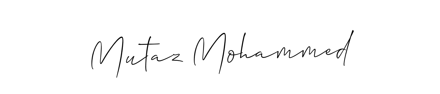 It looks lik you need a new signature style for name Mutaz Mohammed. Design unique handwritten (Allison_Script) signature with our free signature maker in just a few clicks. Mutaz Mohammed signature style 2 images and pictures png