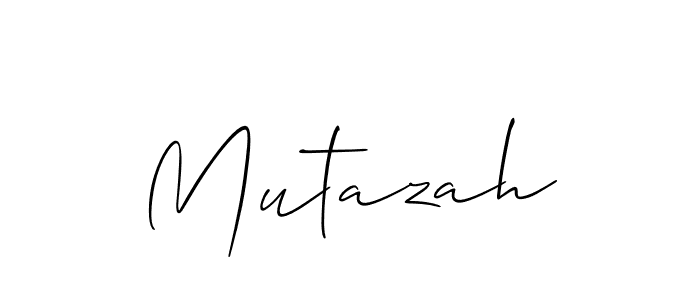 It looks lik you need a new signature style for name Mutazah. Design unique handwritten (Allison_Script) signature with our free signature maker in just a few clicks. Mutazah signature style 2 images and pictures png
