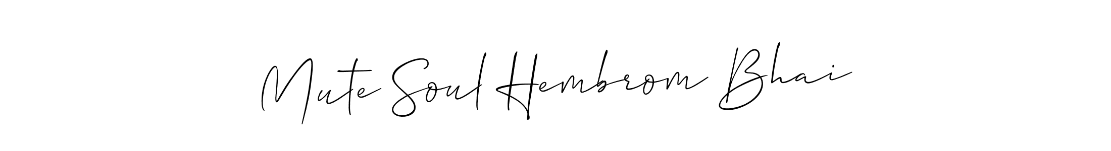 Make a beautiful signature design for name Mute Soul Hembrom Bhai. Use this online signature maker to create a handwritten signature for free. Mute Soul Hembrom Bhai signature style 2 images and pictures png