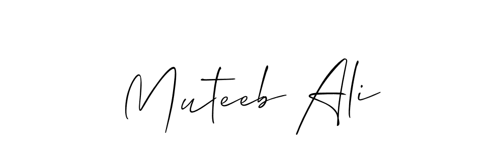 Make a short Muteeb Ali signature style. Manage your documents anywhere anytime using Allison_Script. Create and add eSignatures, submit forms, share and send files easily. Muteeb Ali signature style 2 images and pictures png