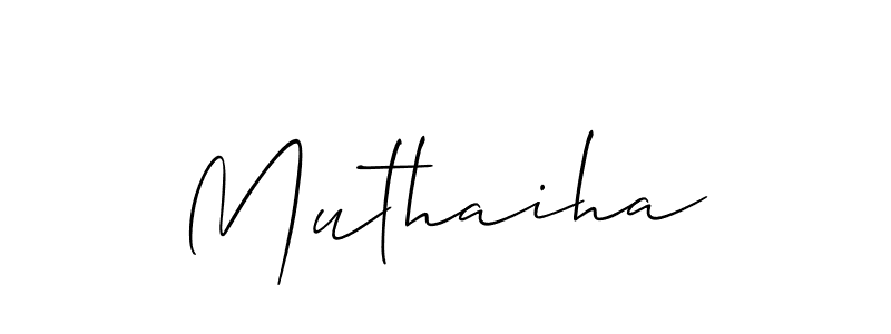 if you are searching for the best signature style for your name Muthaiha. so please give up your signature search. here we have designed multiple signature styles  using Allison_Script. Muthaiha signature style 2 images and pictures png