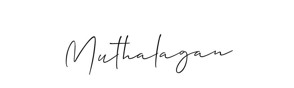 How to make Muthalagan signature? Allison_Script is a professional autograph style. Create handwritten signature for Muthalagan name. Muthalagan signature style 2 images and pictures png