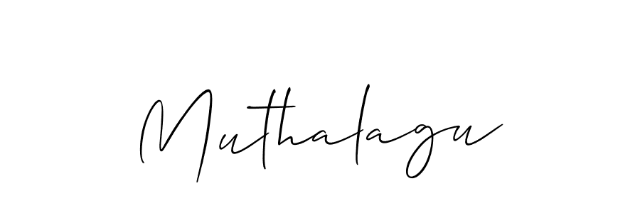 You should practise on your own different ways (Allison_Script) to write your name (Muthalagu) in signature. don't let someone else do it for you. Muthalagu signature style 2 images and pictures png