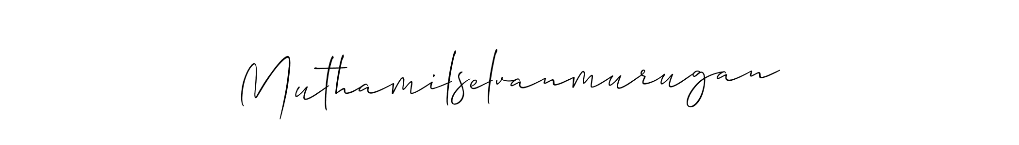 Make a short Muthamilselvanmurugan signature style. Manage your documents anywhere anytime using Allison_Script. Create and add eSignatures, submit forms, share and send files easily. Muthamilselvanmurugan signature style 2 images and pictures png