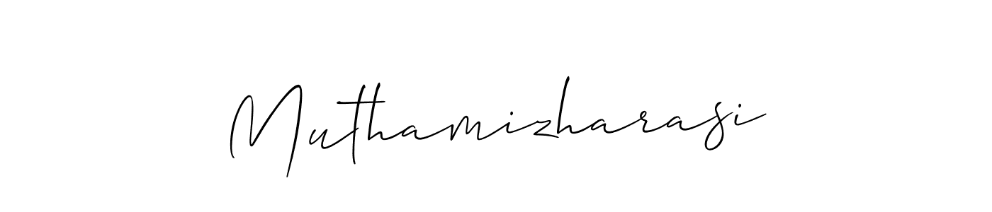 Create a beautiful signature design for name Muthamizharasi. With this signature (Allison_Script) fonts, you can make a handwritten signature for free. Muthamizharasi signature style 2 images and pictures png