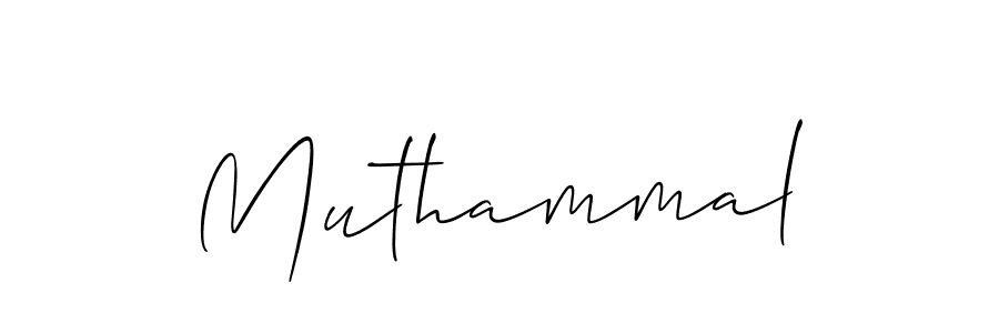 The best way (Allison_Script) to make a short signature is to pick only two or three words in your name. The name Muthammal include a total of six letters. For converting this name. Muthammal signature style 2 images and pictures png
