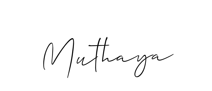 Make a short Muthaya signature style. Manage your documents anywhere anytime using Allison_Script. Create and add eSignatures, submit forms, share and send files easily. Muthaya signature style 2 images and pictures png