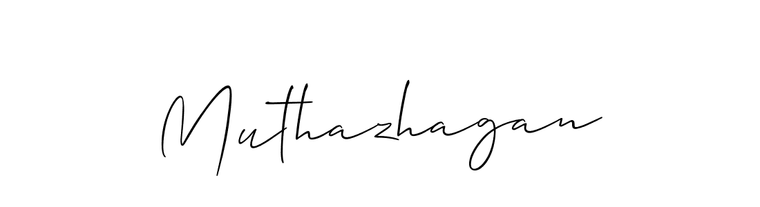 You should practise on your own different ways (Allison_Script) to write your name (Muthazhagan) in signature. don't let someone else do it for you. Muthazhagan signature style 2 images and pictures png