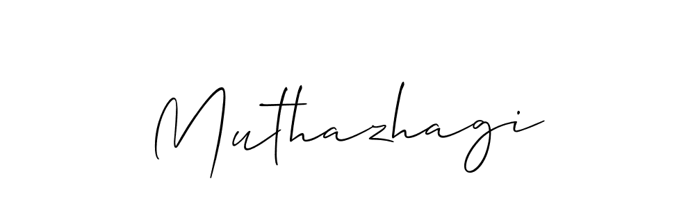 Create a beautiful signature design for name Muthazhagi. With this signature (Allison_Script) fonts, you can make a handwritten signature for free. Muthazhagi signature style 2 images and pictures png