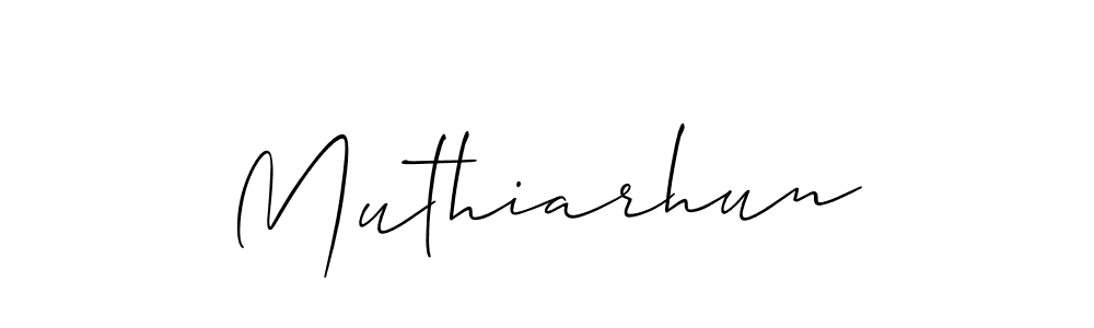 You should practise on your own different ways (Allison_Script) to write your name (Muthiarhun) in signature. don't let someone else do it for you. Muthiarhun signature style 2 images and pictures png