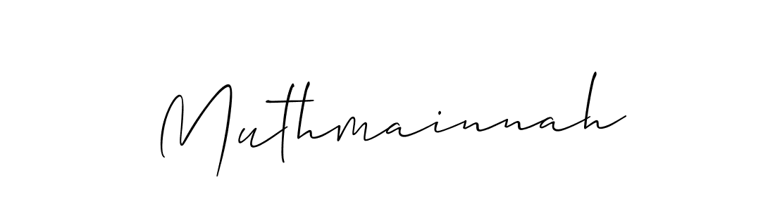 Design your own signature with our free online signature maker. With this signature software, you can create a handwritten (Allison_Script) signature for name Muthmainnah. Muthmainnah signature style 2 images and pictures png