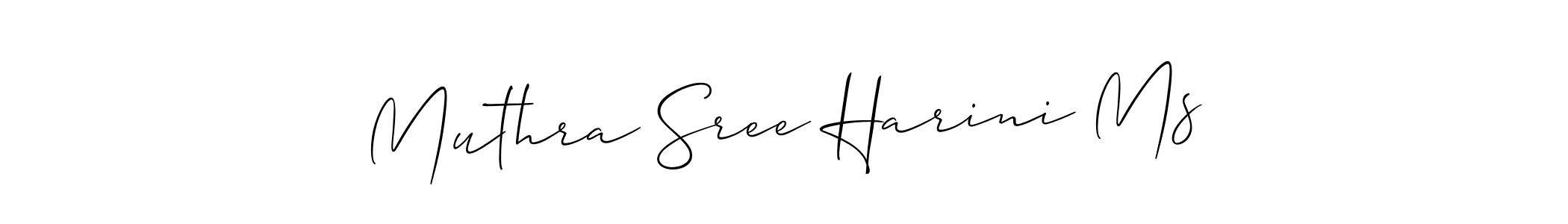 It looks lik you need a new signature style for name Muthra Sree Harini Ms. Design unique handwritten (Allison_Script) signature with our free signature maker in just a few clicks. Muthra Sree Harini Ms signature style 2 images and pictures png
