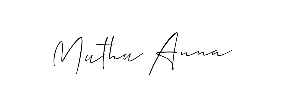 You should practise on your own different ways (Allison_Script) to write your name (Muthu Anna) in signature. don't let someone else do it for you. Muthu Anna signature style 2 images and pictures png