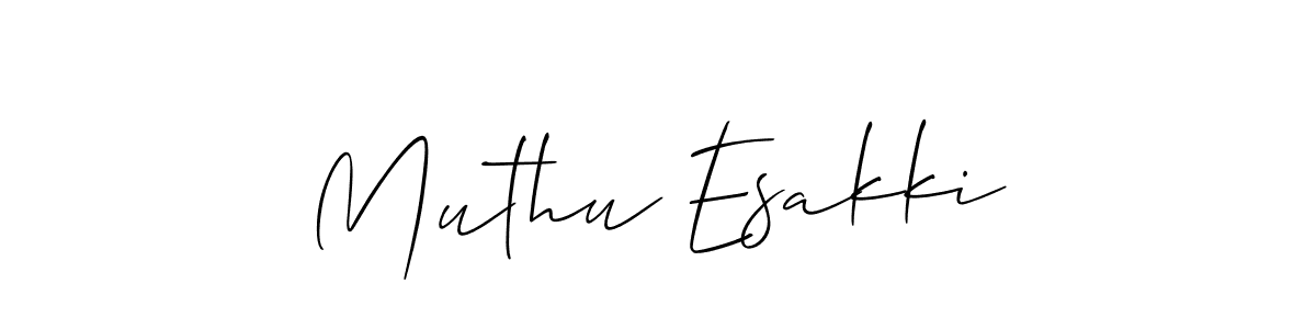 Create a beautiful signature design for name Muthu Esakki. With this signature (Allison_Script) fonts, you can make a handwritten signature for free. Muthu Esakki signature style 2 images and pictures png