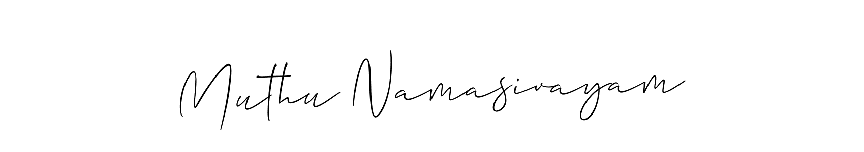 Muthu Namasivayam stylish signature style. Best Handwritten Sign (Allison_Script) for my name. Handwritten Signature Collection Ideas for my name Muthu Namasivayam. Muthu Namasivayam signature style 2 images and pictures png