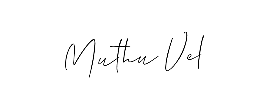 How to make Muthu Vel signature? Allison_Script is a professional autograph style. Create handwritten signature for Muthu Vel name. Muthu Vel signature style 2 images and pictures png