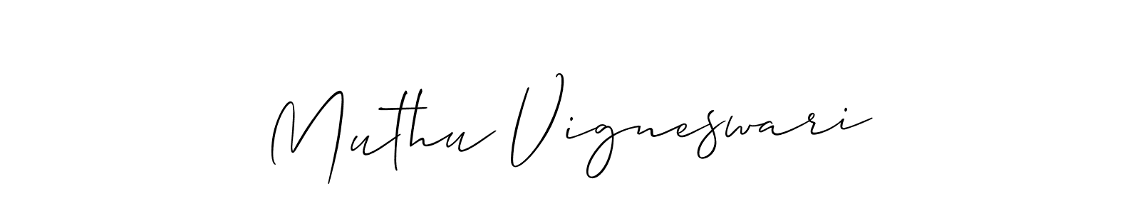 How to make Muthu Vigneswari name signature. Use Allison_Script style for creating short signs online. This is the latest handwritten sign. Muthu Vigneswari signature style 2 images and pictures png