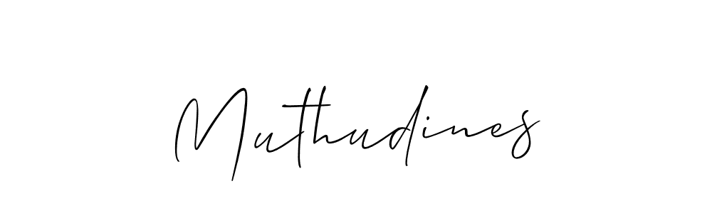 It looks lik you need a new signature style for name Muthudines. Design unique handwritten (Allison_Script) signature with our free signature maker in just a few clicks. Muthudines signature style 2 images and pictures png