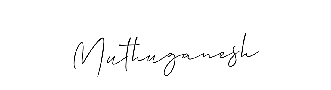 It looks lik you need a new signature style for name Muthuganesh. Design unique handwritten (Allison_Script) signature with our free signature maker in just a few clicks. Muthuganesh signature style 2 images and pictures png