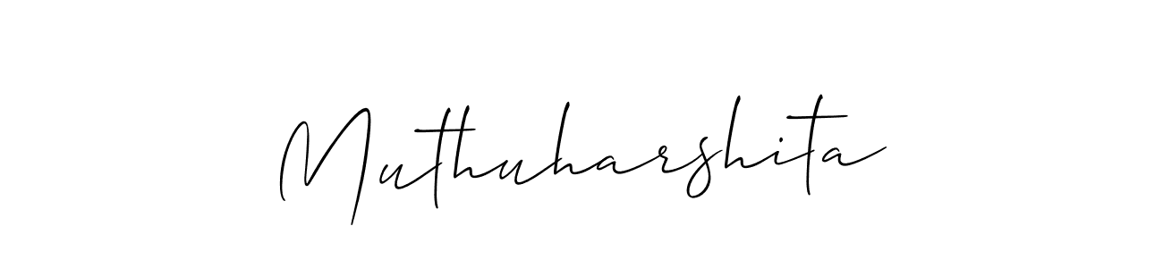 Also You can easily find your signature by using the search form. We will create Muthuharshita name handwritten signature images for you free of cost using Allison_Script sign style. Muthuharshita signature style 2 images and pictures png