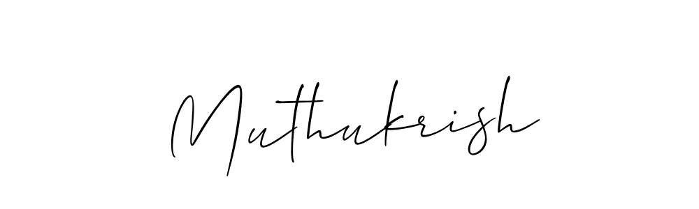 You should practise on your own different ways (Allison_Script) to write your name (Muthukrish) in signature. don't let someone else do it for you. Muthukrish signature style 2 images and pictures png