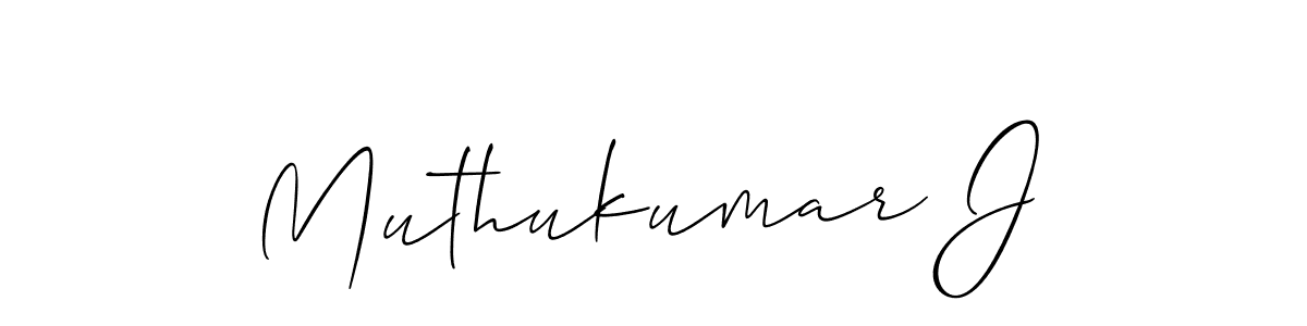 How to make Muthukumar J name signature. Use Allison_Script style for creating short signs online. This is the latest handwritten sign. Muthukumar J signature style 2 images and pictures png