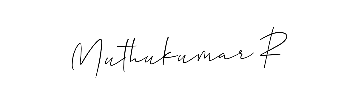 Create a beautiful signature design for name Muthukumar R. With this signature (Allison_Script) fonts, you can make a handwritten signature for free. Muthukumar R signature style 2 images and pictures png