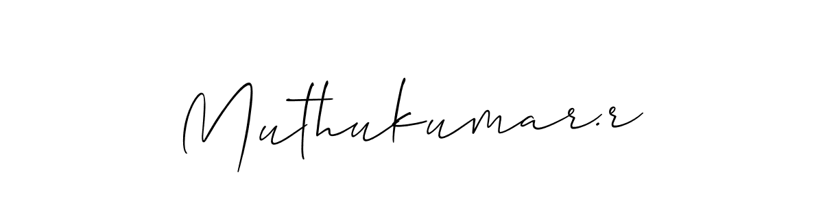 Also You can easily find your signature by using the search form. We will create Muthukumar.r name handwritten signature images for you free of cost using Allison_Script sign style. Muthukumar.r signature style 2 images and pictures png