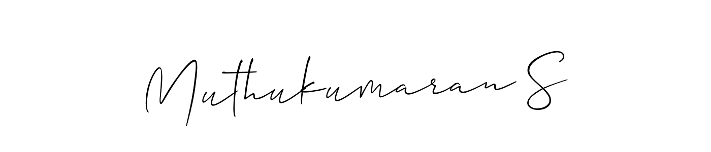 You should practise on your own different ways (Allison_Script) to write your name (Muthukumaran S) in signature. don't let someone else do it for you. Muthukumaran S signature style 2 images and pictures png
