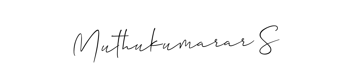 Design your own signature with our free online signature maker. With this signature software, you can create a handwritten (Allison_Script) signature for name Muthukumarar S. Muthukumarar S signature style 2 images and pictures png