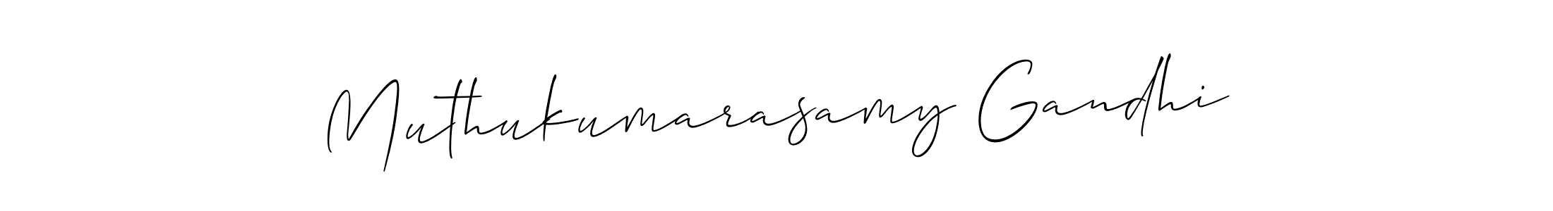 It looks lik you need a new signature style for name Muthukumarasamy Gandhi. Design unique handwritten (Allison_Script) signature with our free signature maker in just a few clicks. Muthukumarasamy Gandhi signature style 2 images and pictures png