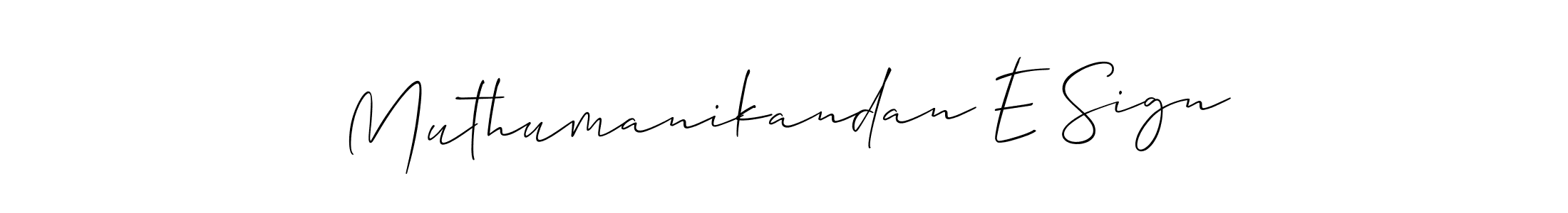 Use a signature maker to create a handwritten signature online. With this signature software, you can design (Allison_Script) your own signature for name Muthumanikandan E Sign. Muthumanikandan E Sign signature style 2 images and pictures png