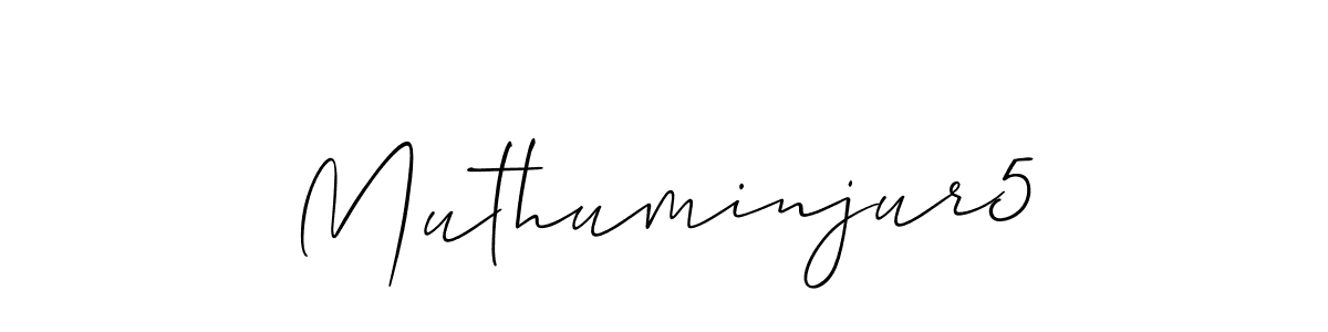 if you are searching for the best signature style for your name Muthuminjur5. so please give up your signature search. here we have designed multiple signature styles  using Allison_Script. Muthuminjur5 signature style 2 images and pictures png