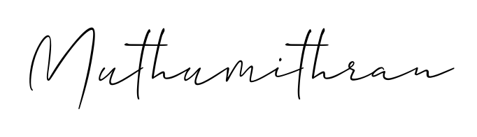 An effortless, minimalist signature concept for Muthumithran using Allison_Script design. Clean lines that look great on any document. Muthumithran signature style 2 images and pictures png
