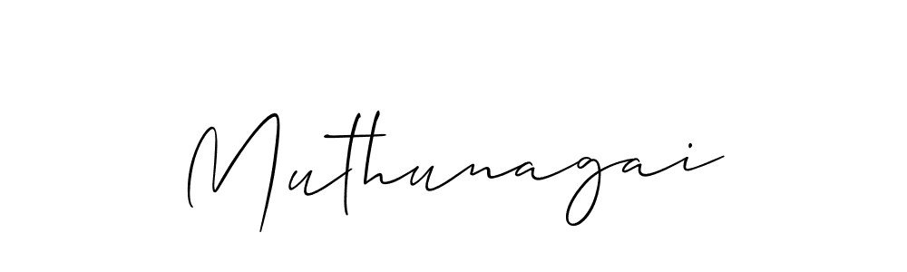 Make a beautiful signature design for name Muthunagai. With this signature (Allison_Script) style, you can create a handwritten signature for free. Muthunagai signature style 2 images and pictures png