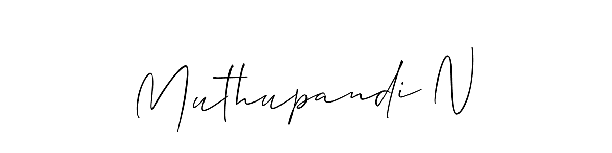 How to Draw Muthupandi N signature style? Allison_Script is a latest design signature styles for name Muthupandi N. Muthupandi N signature style 2 images and pictures png