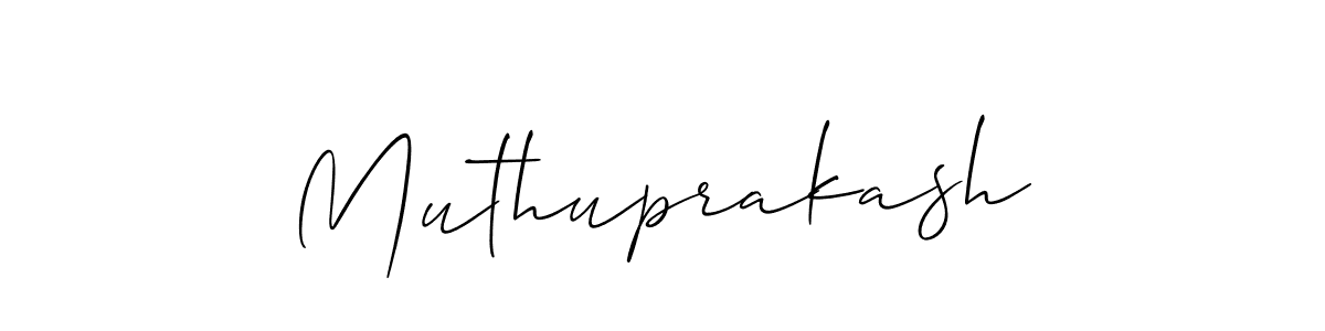 Muthuprakash stylish signature style. Best Handwritten Sign (Allison_Script) for my name. Handwritten Signature Collection Ideas for my name Muthuprakash. Muthuprakash signature style 2 images and pictures png