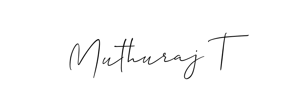 Also You can easily find your signature by using the search form. We will create Muthuraj T name handwritten signature images for you free of cost using Allison_Script sign style. Muthuraj T signature style 2 images and pictures png